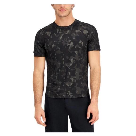 NWT Id Ideology Men's Birdseye Printed Training T-Shirt XL Deep Black - Picture 2 of 5